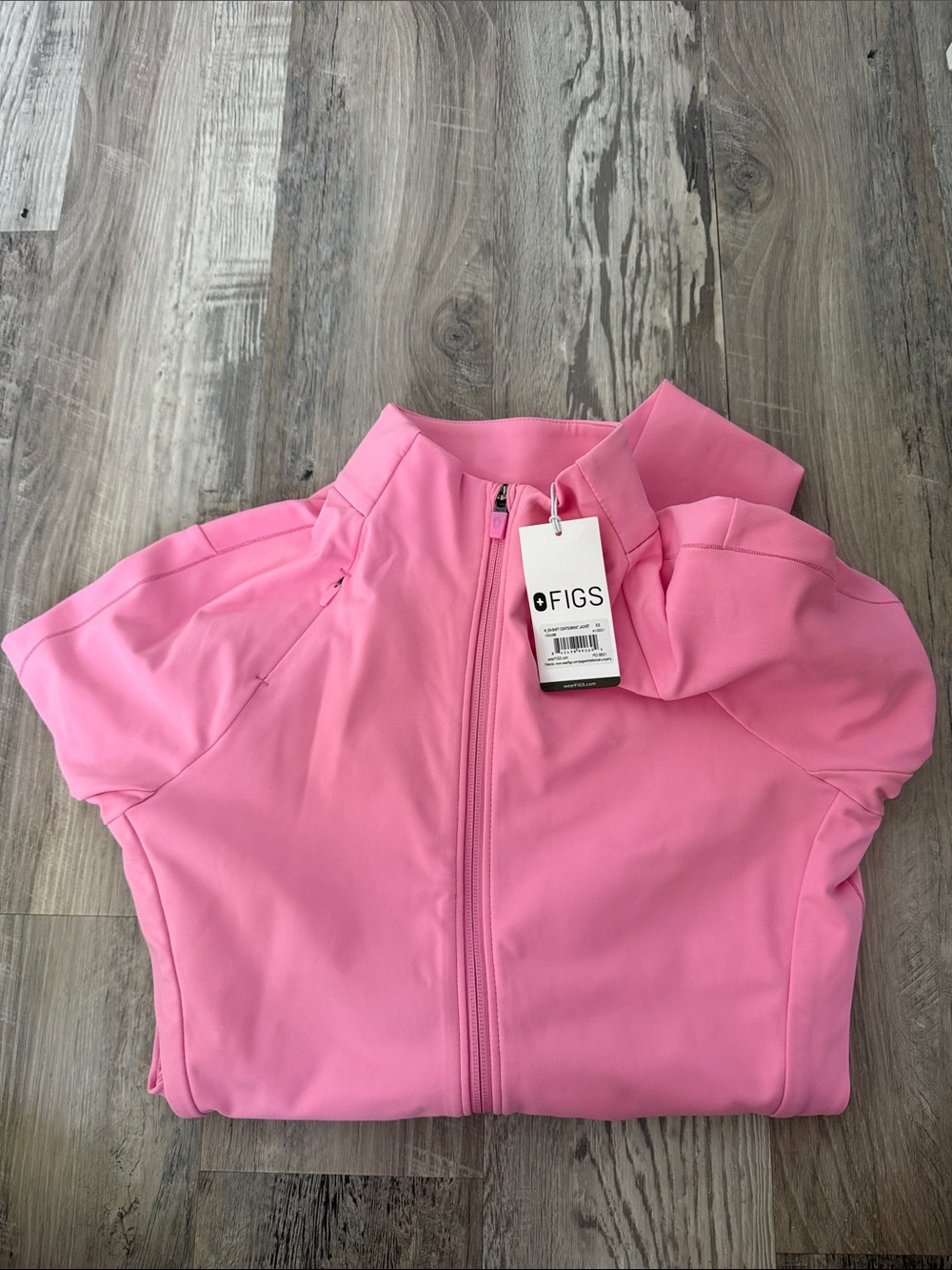 Figs contourknit scrub jacket X SMALL SUNRISE PINK NWT